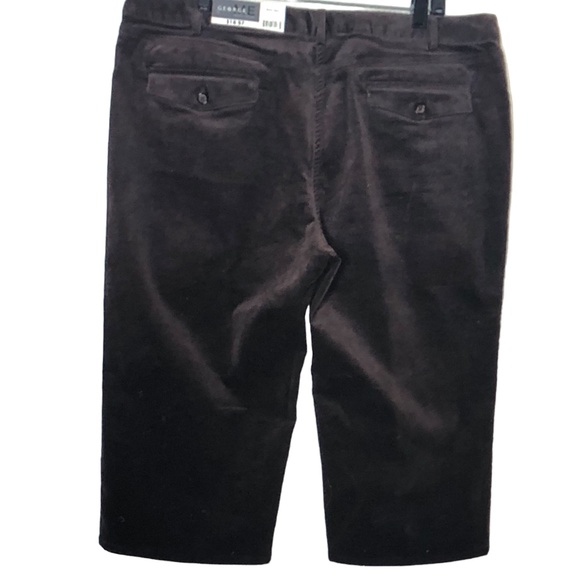 Women's GEORGE DESIGNS Brown Corduroy Capri Pants Size 18 - Picture 5 of 8
